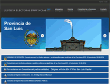 Tablet Screenshot of electoral.justiciasanluis.gov.ar